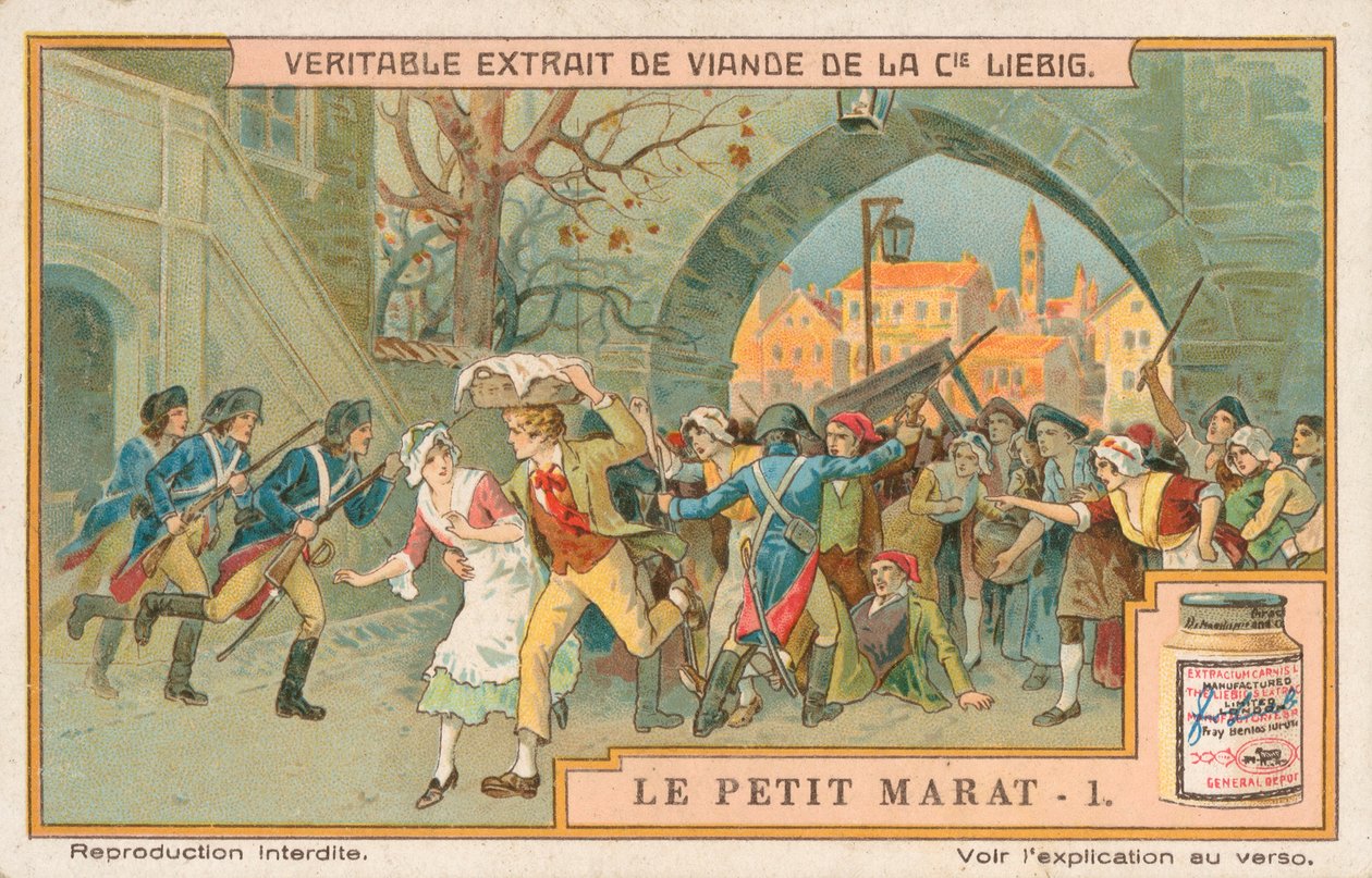 Le Petit Marat, carta Liebig, inizio XX secolo (cromo) da European School