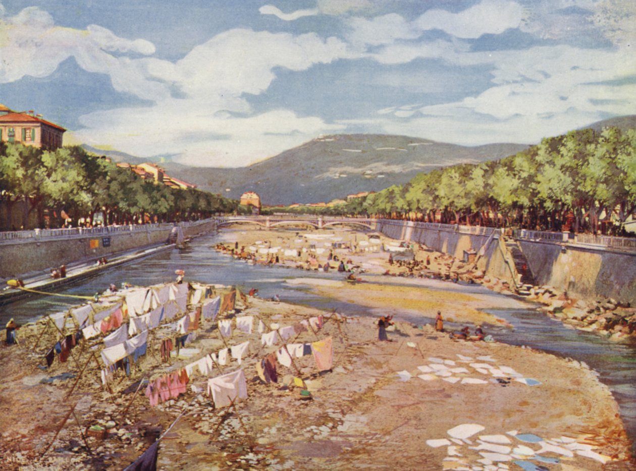 Nizza, Le Paillon (litografia a colori) da European School