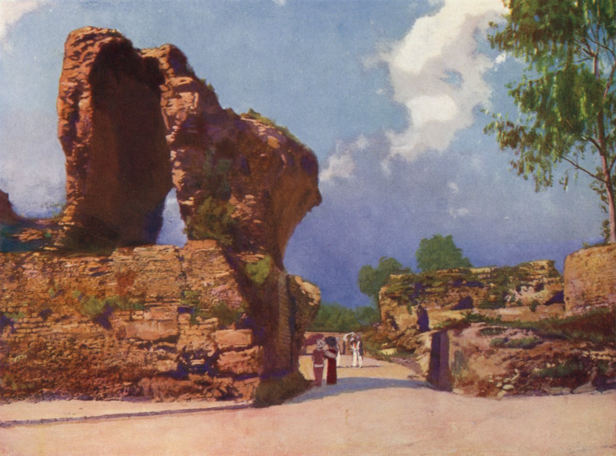 Nizza, Les Arenes de Cimiez (litografia a colori) da European School