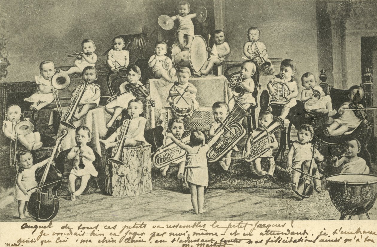 Orchestra di bambini (litografia) da European School