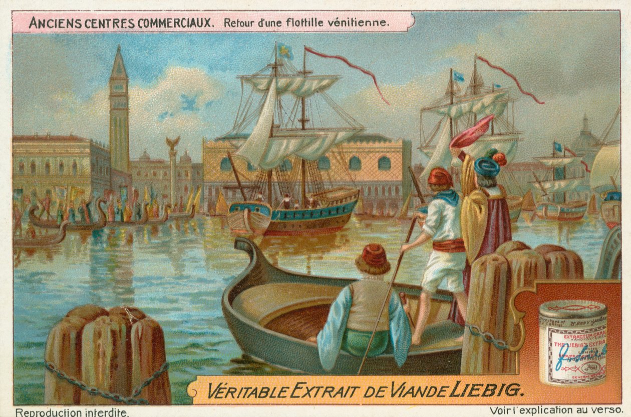 Venezia, carta Liebig, inizio XX secolo (cromo) da European School