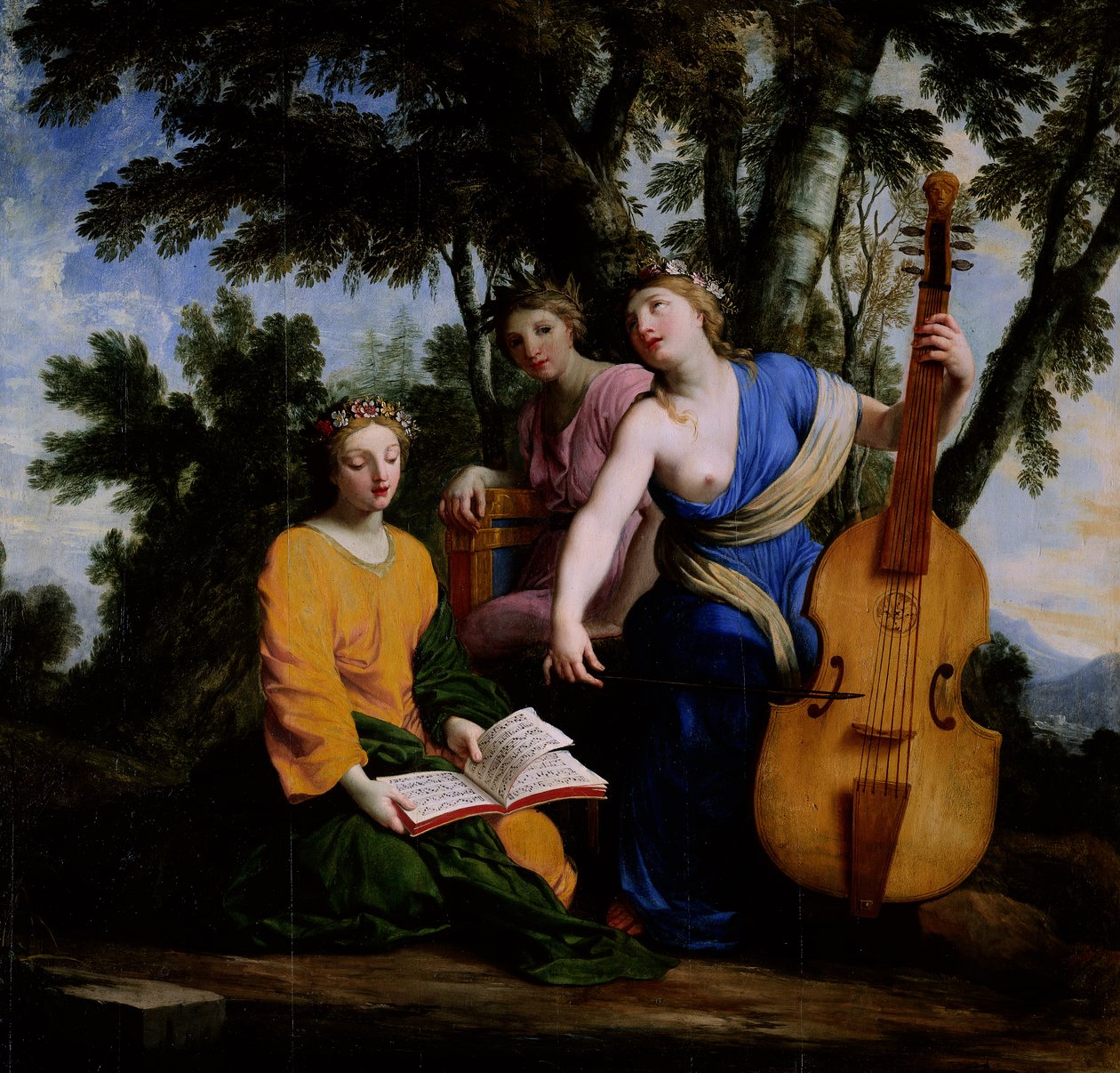 Le Muse Melpomene, Erato e Polimnia da Eustache Le Sueur