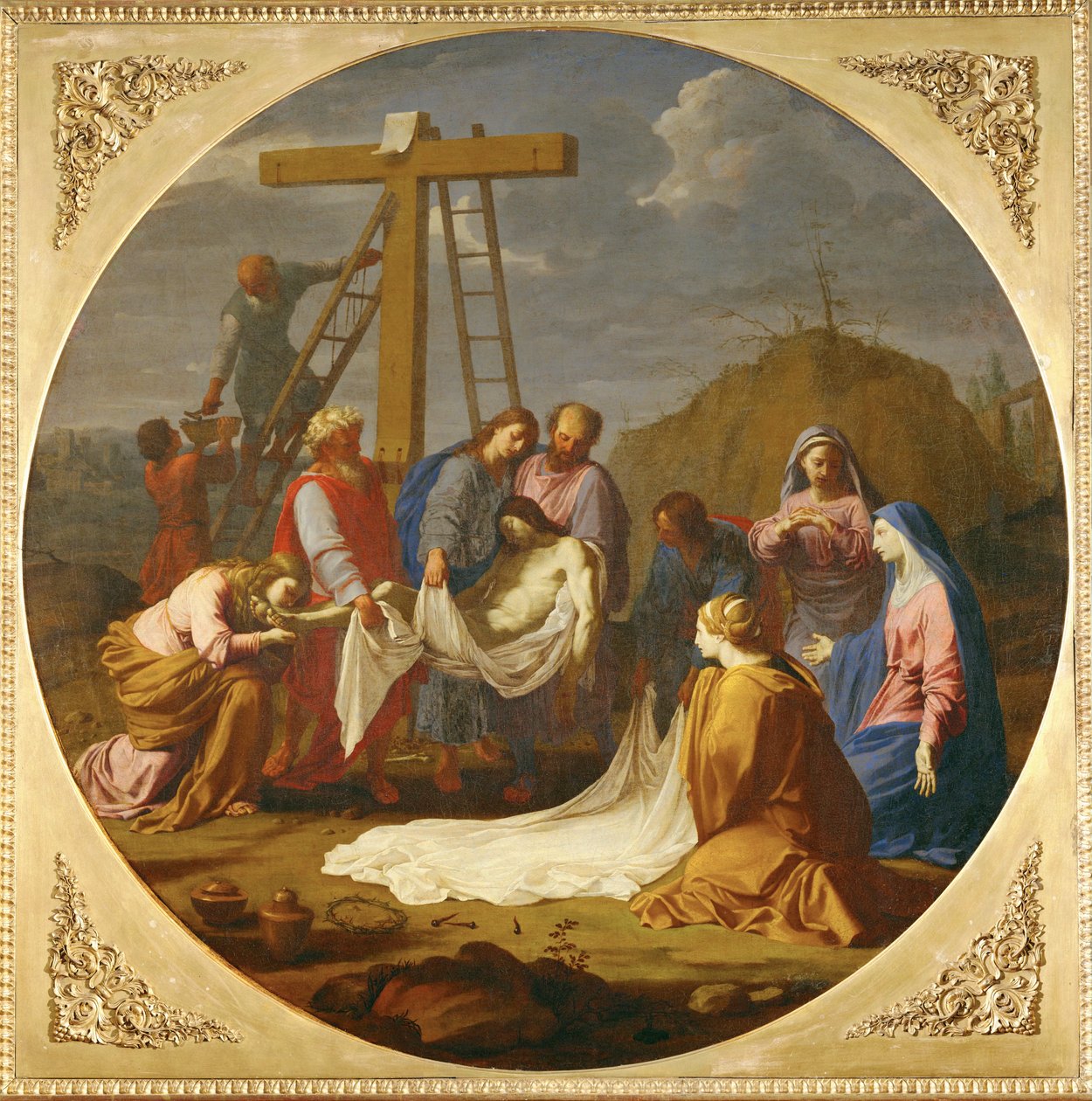 La deposizione dalla croce - Deposizione ... da Eustache (studio of) Le Sueur