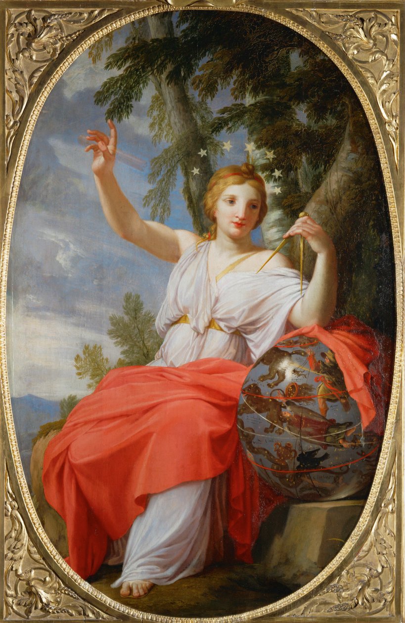 La musa Urania. Dalla Chambre des Muses, Louvre, Parigi ... da Eustache (studio of) Le Sueur