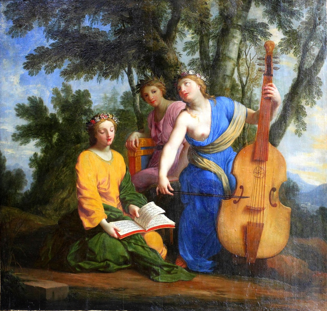 Francese: Melpomène, Érato et Polymnie Melpomene, Erato e Polyhymnia da Eustache Le Sueur
