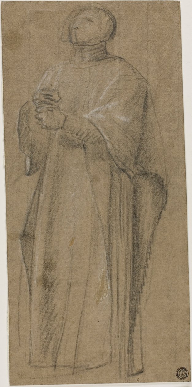 Studio per il sacerdote che porta il pastorale da Eustache Le Sueur