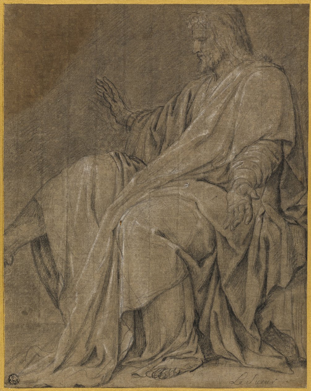 Studio per San Luigi che guarisce i malati da Eustache Le Sueur