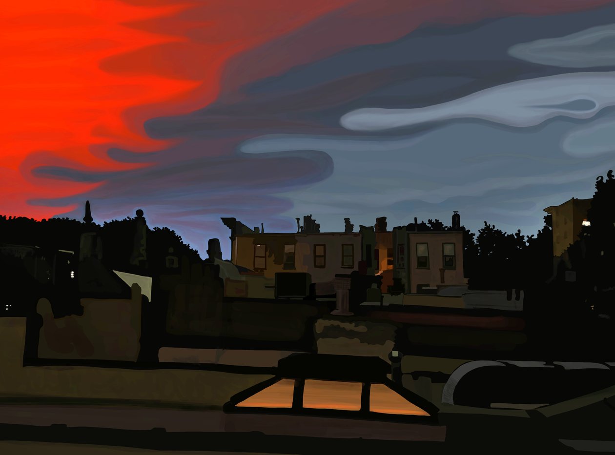 Tempesta in arrivo, Brooklyn (arte digitale) da Evan Sklar