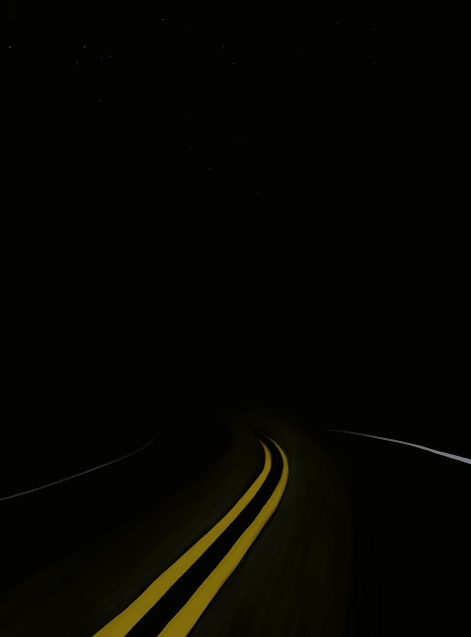 Guidare la strada di notte # 3 Brooklyn (arte digitale) da Evan Sklar