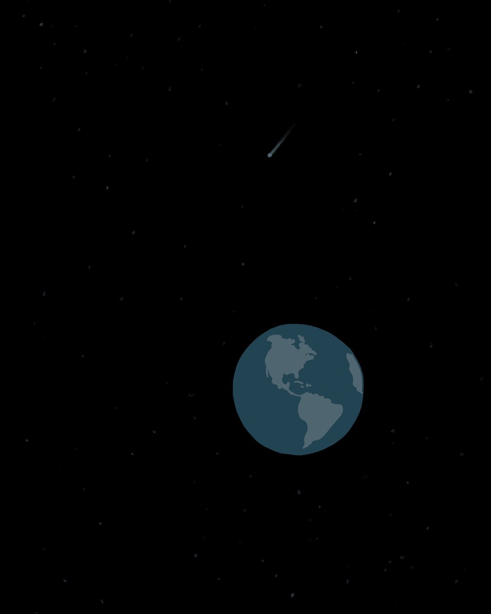 La Terra vista dallo spazio (arte digitale) da Evan Sklar