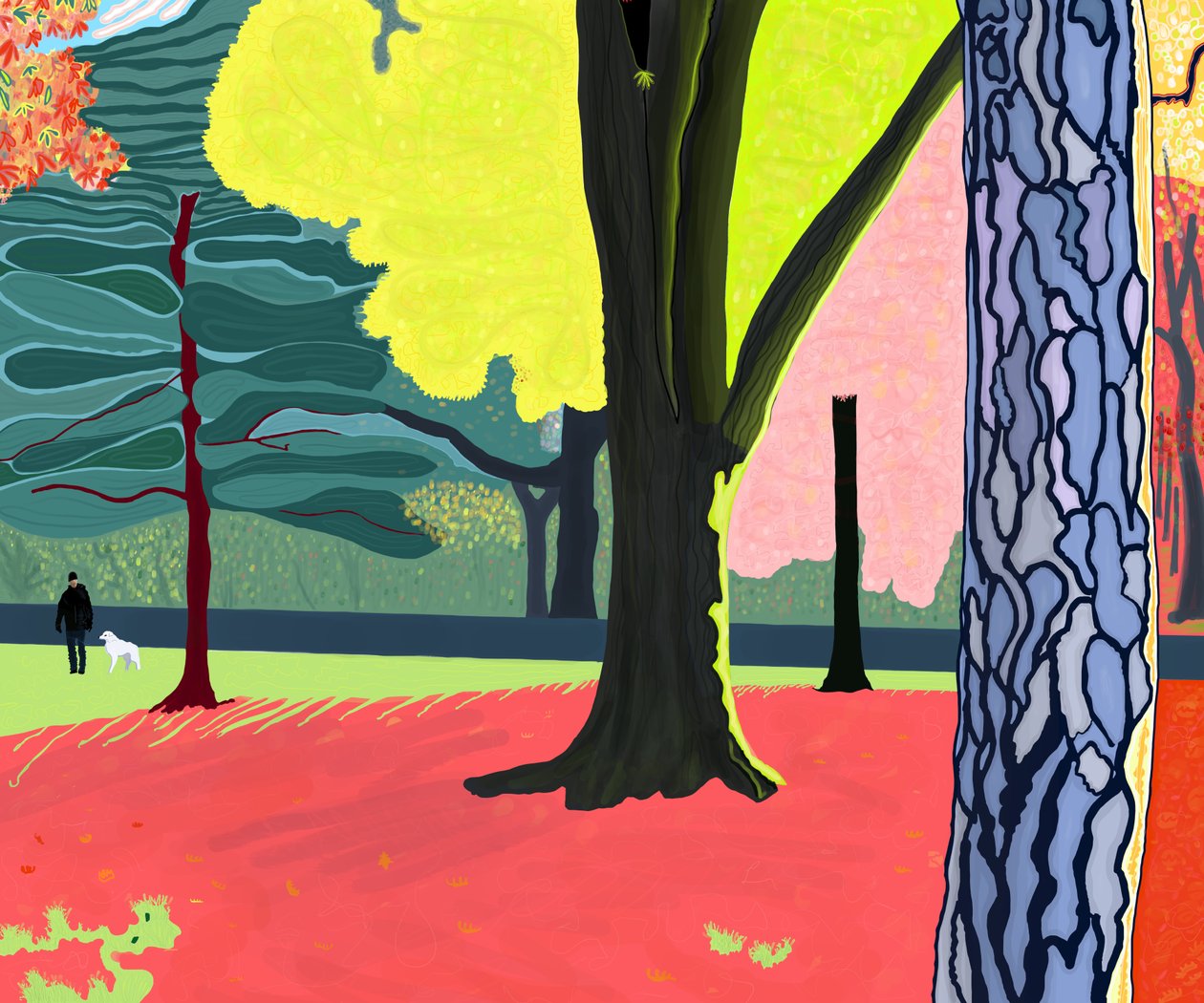 Autunno, Prospect Park (arte digitale) da Evan Sklar