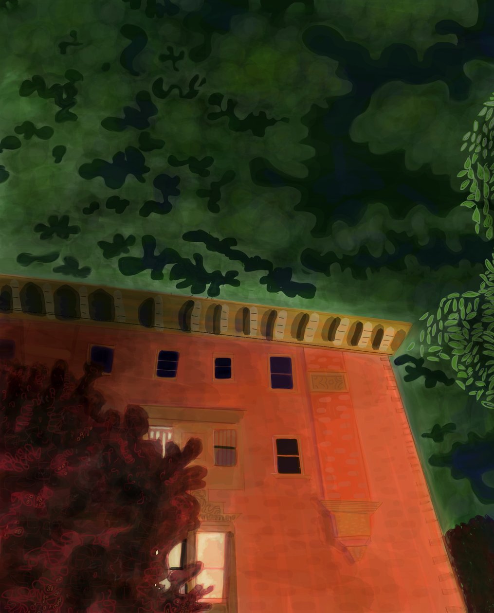 Prima luce, 7a strada e Prospect Park West (arte digitale) da Evan Sklar