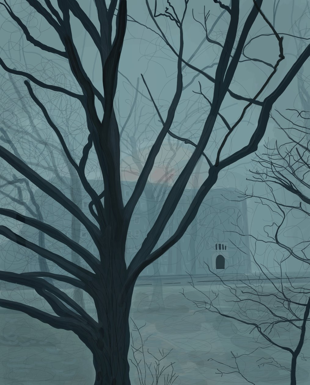 Parco Fog Prospekt, Brooklyn (arte digitale) da Evan Sklar