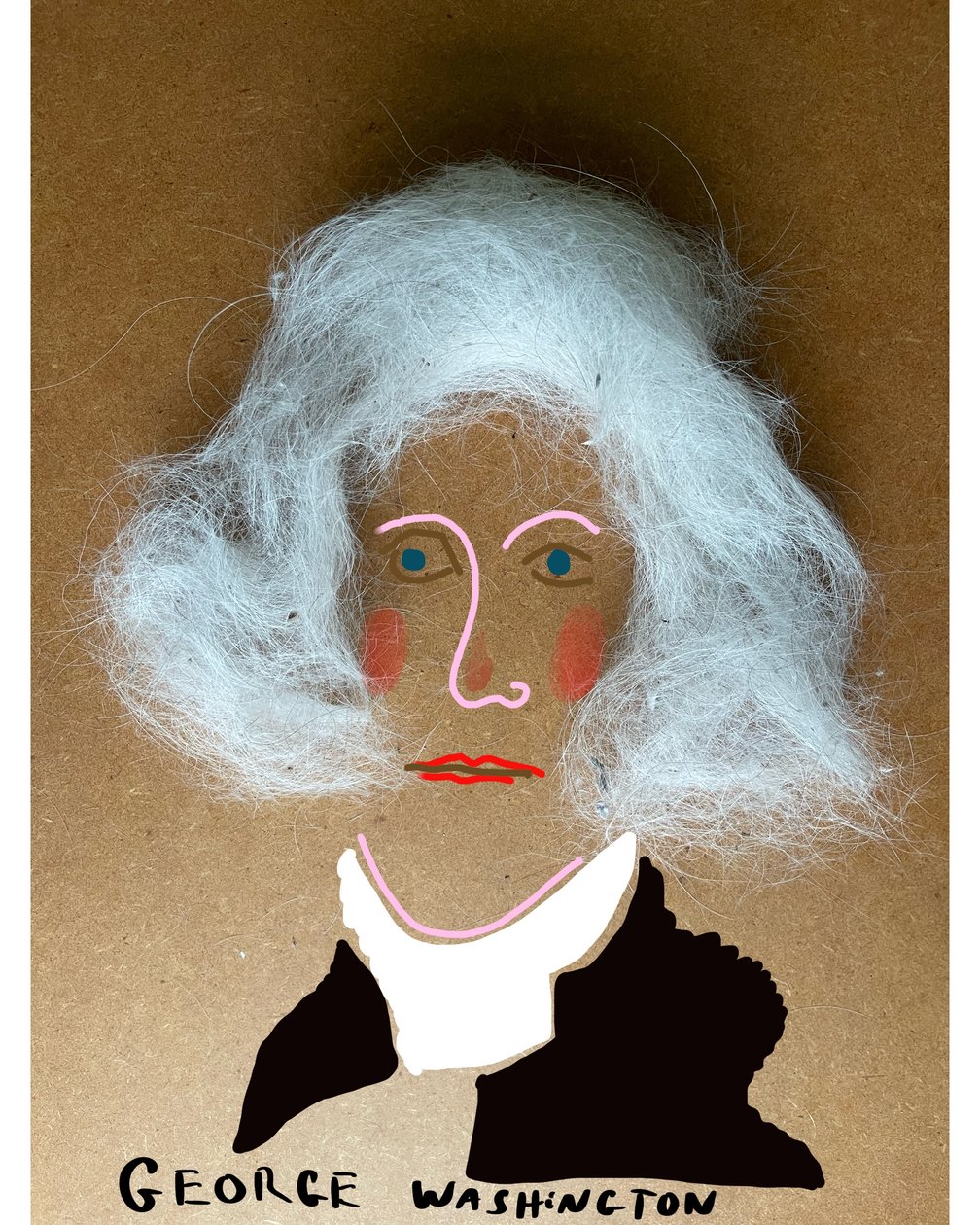 George Washington (disegno a collage) da Evan Sklar
