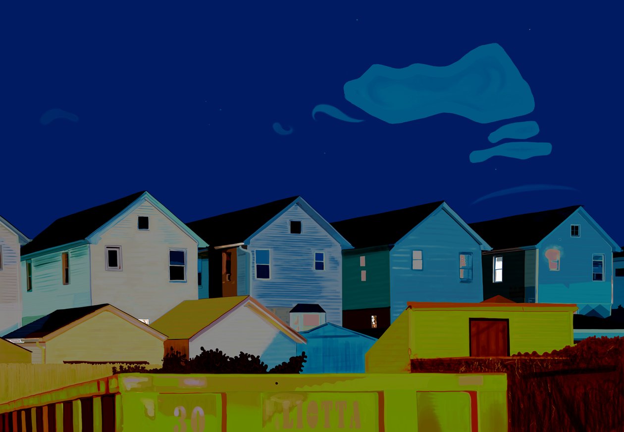 Case nel Queens (arte digitale) da Evan Sklar