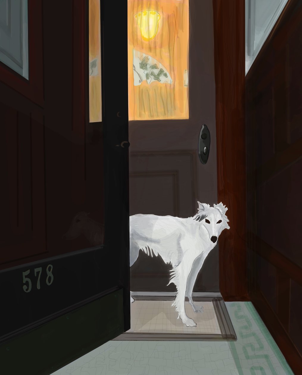 Minnie in Vestibule , Brooklyn (arte digitale) da Evan Sklar