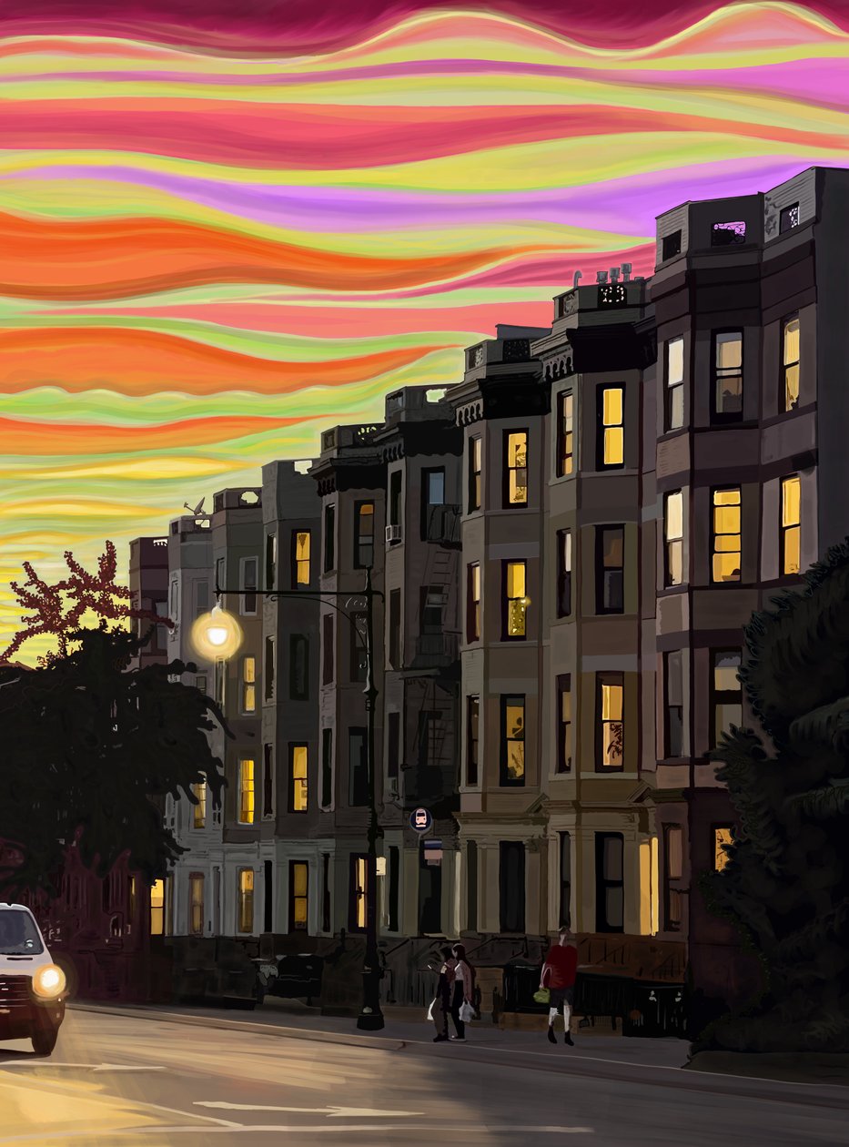 Nona Strada Nove del mattino (arte digitale) da Evan Sklar
