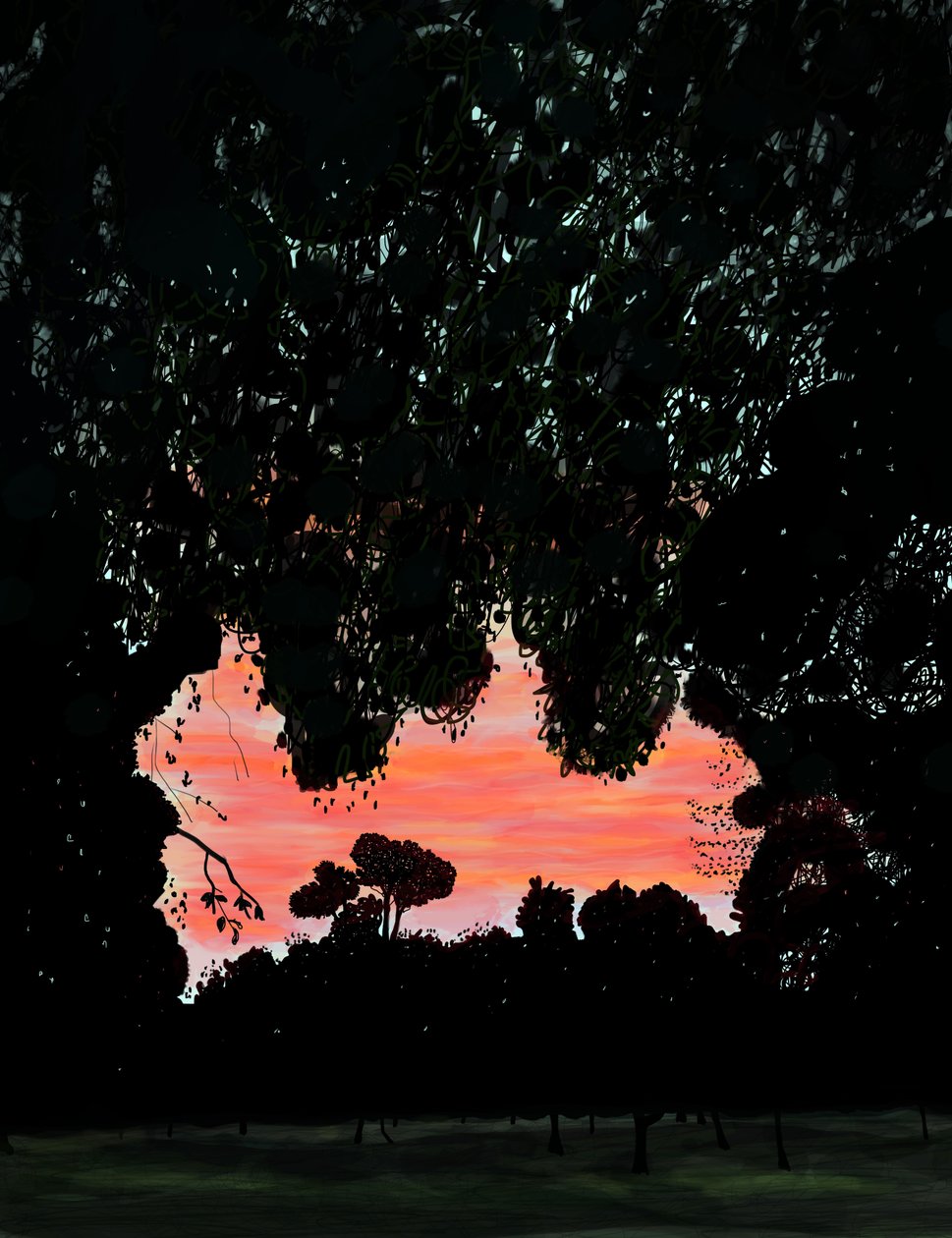 Prima luce di ottobre, Prospect Park at 9th Street, Brooklyn (arte digitale) da Evan Sklar