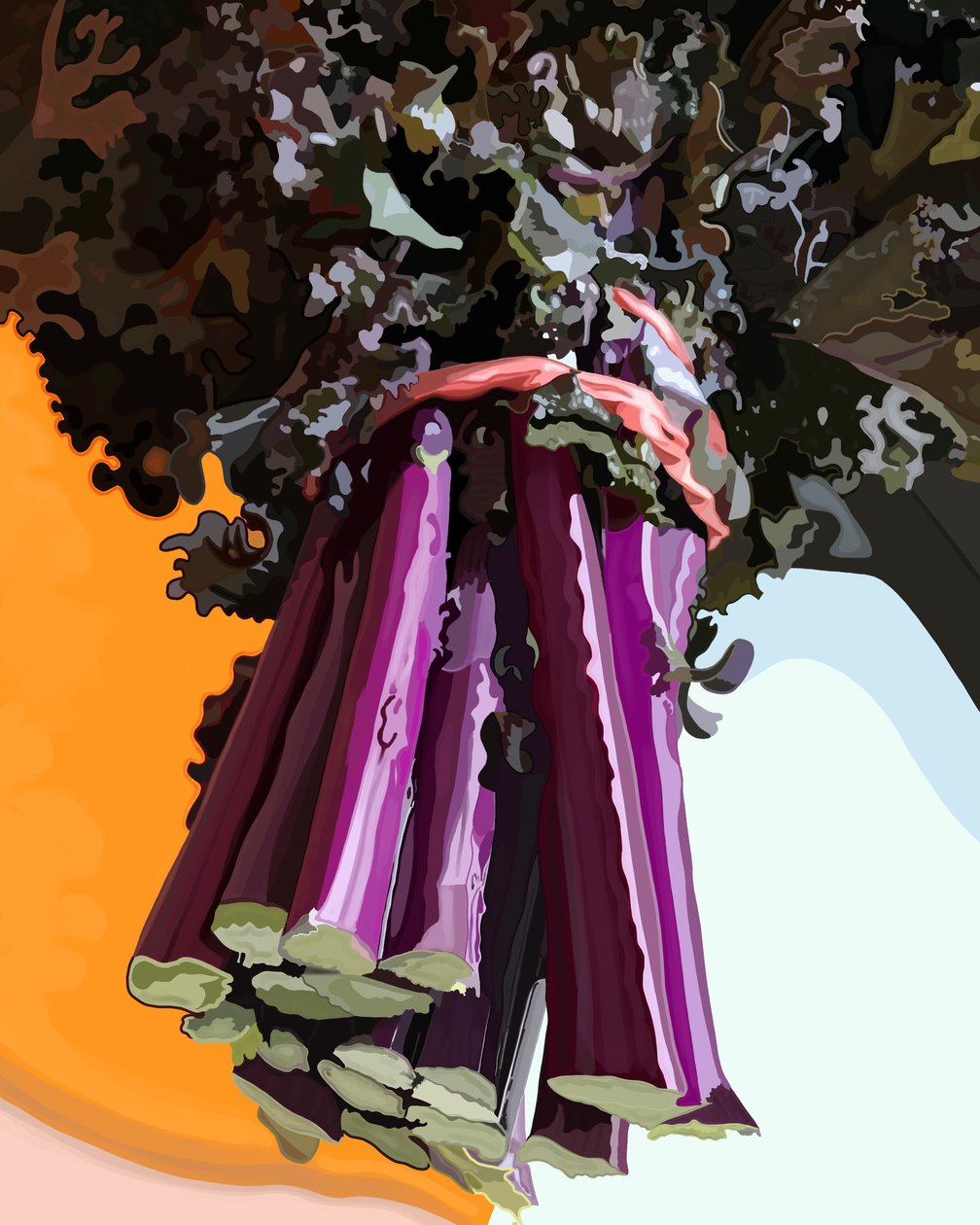 Purple Kale, Brooklyn (arte digitale) da Evan Sklar