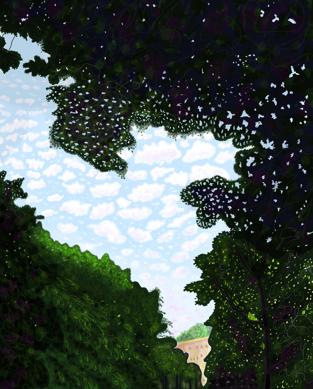 Cielo e viale da Prospect Park, Brooklyn (arte digitale) da Evan Sklar