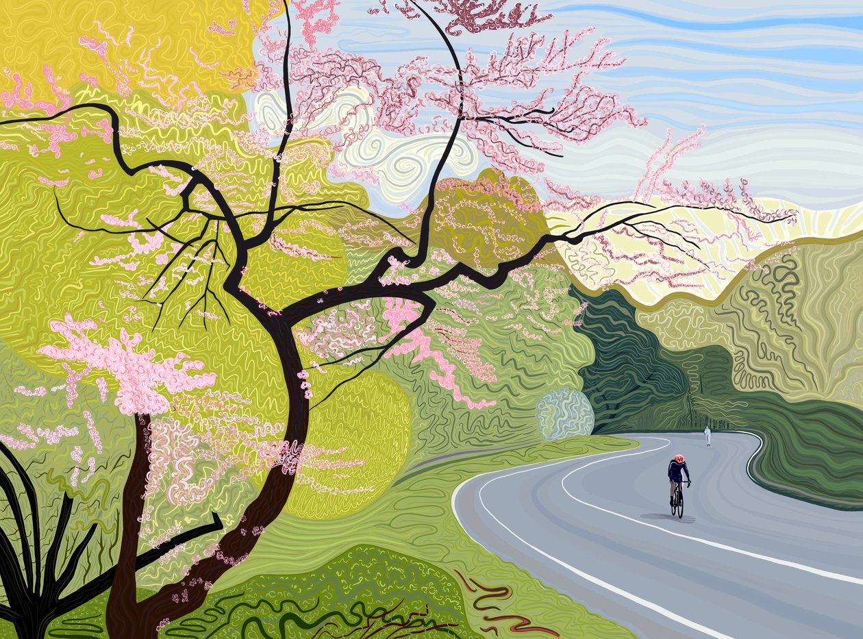 Ciclista di primavera a Prospect Park (arte digitale) da Evan Sklar