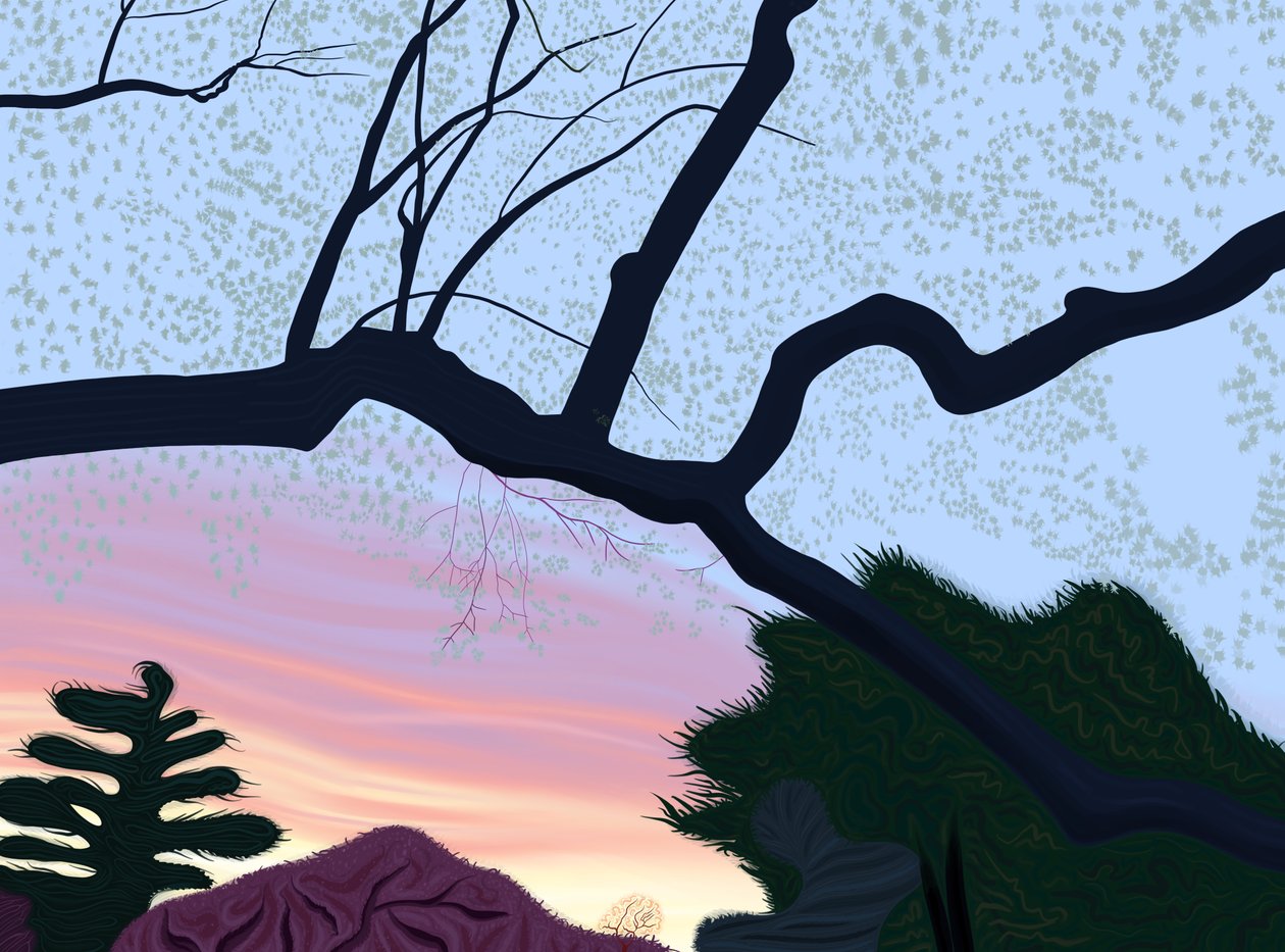 Primavera, Prospect Park, 2025 (arte digitale) da Evan Sklar