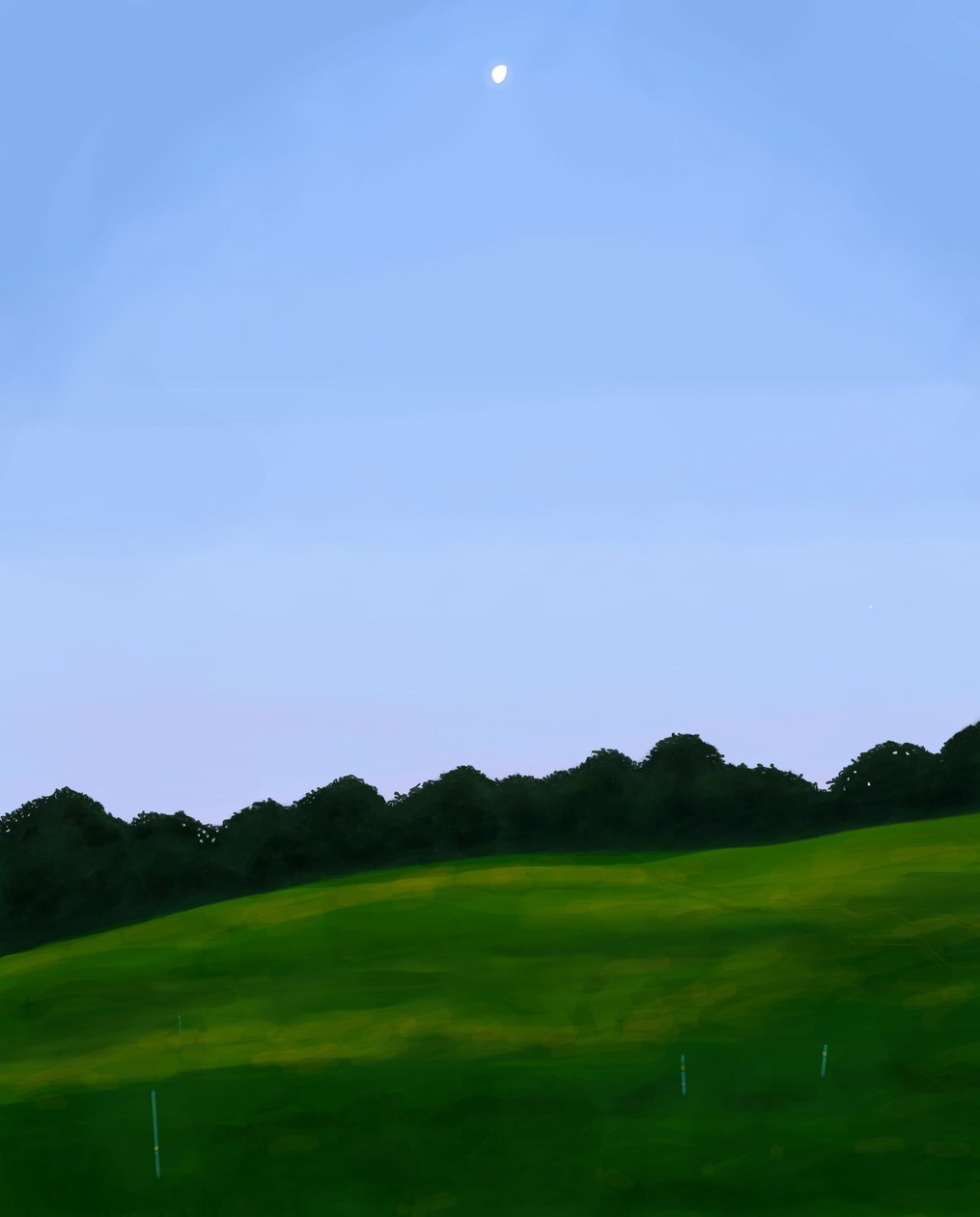 Campo del Vermont, Alba (arte digitale) da Evan Sklar