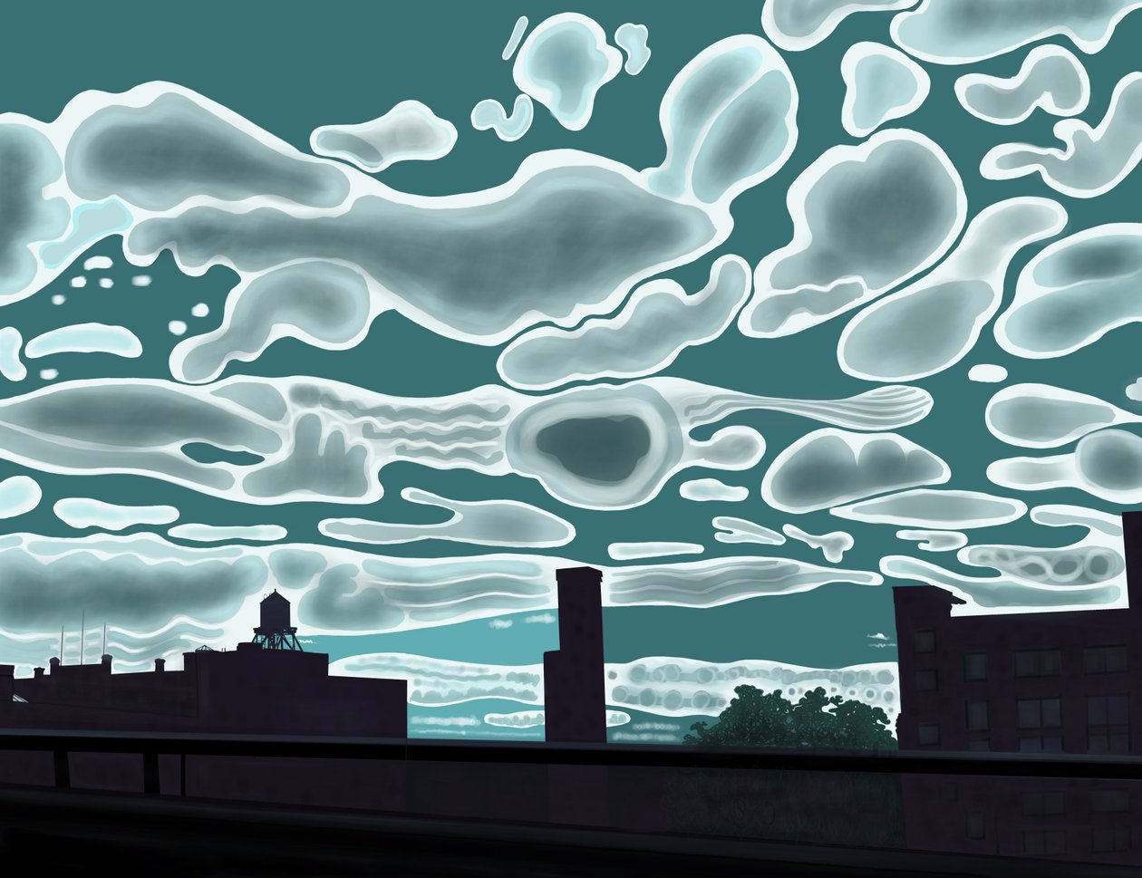 Vista dalla Bruckner Expressway (arte digitale) da Evan Sklar