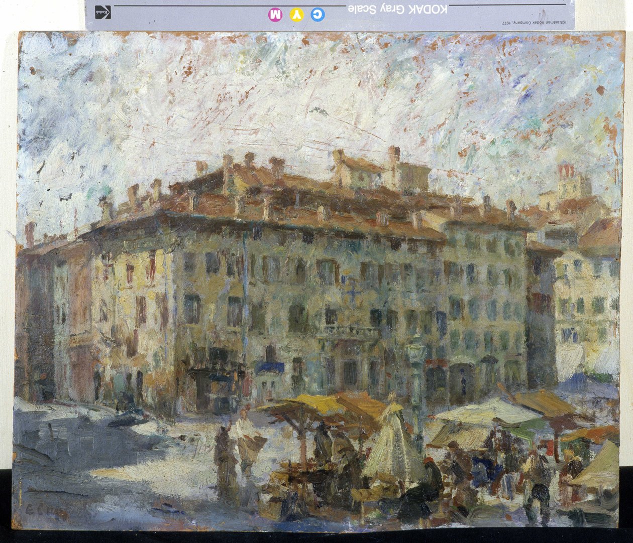 Mercato in Piazza Grande a Modena da Evaristo Cappelli