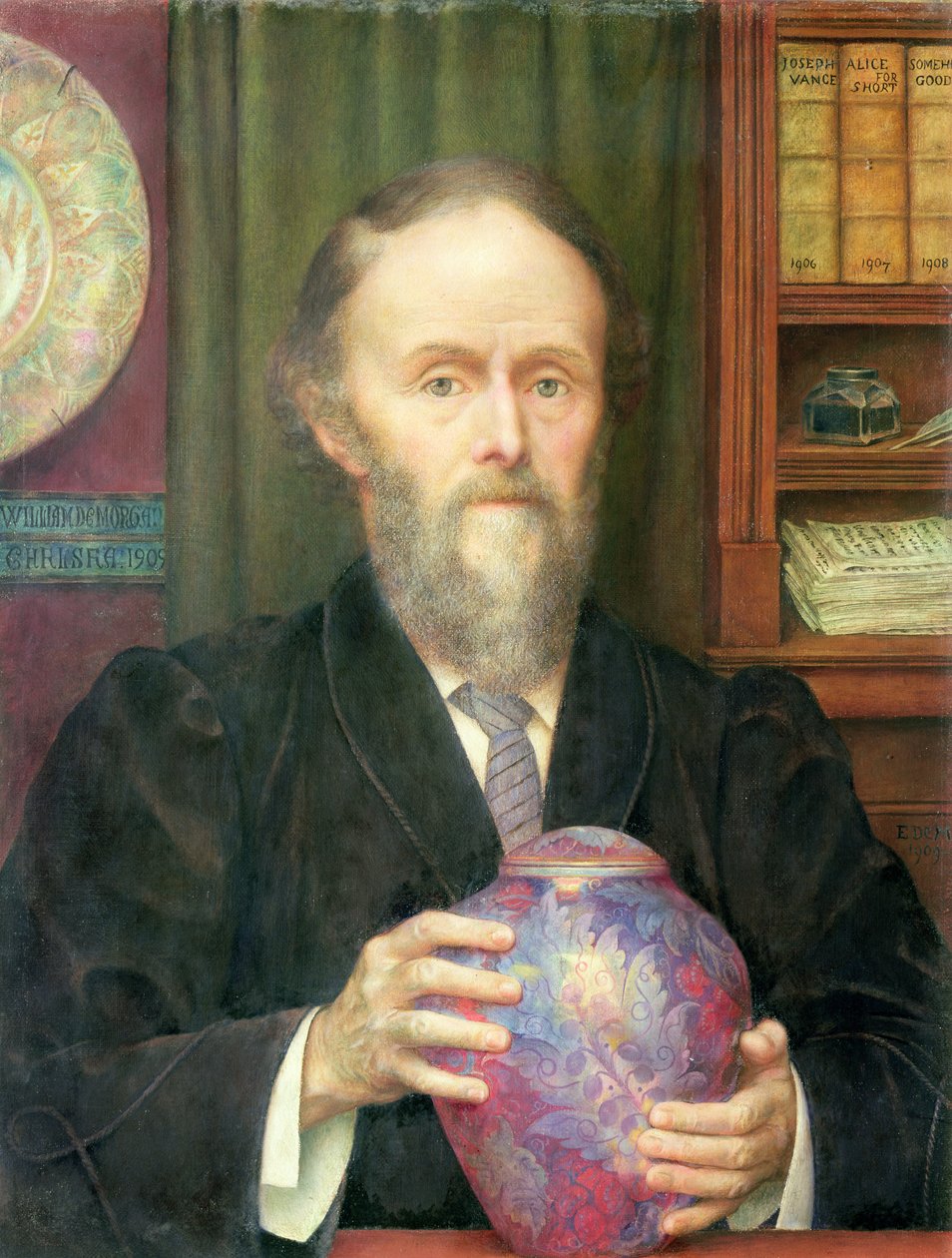 Ritratto di William de Morgan (1839-1909) 1909 da Evelyn De Morgan