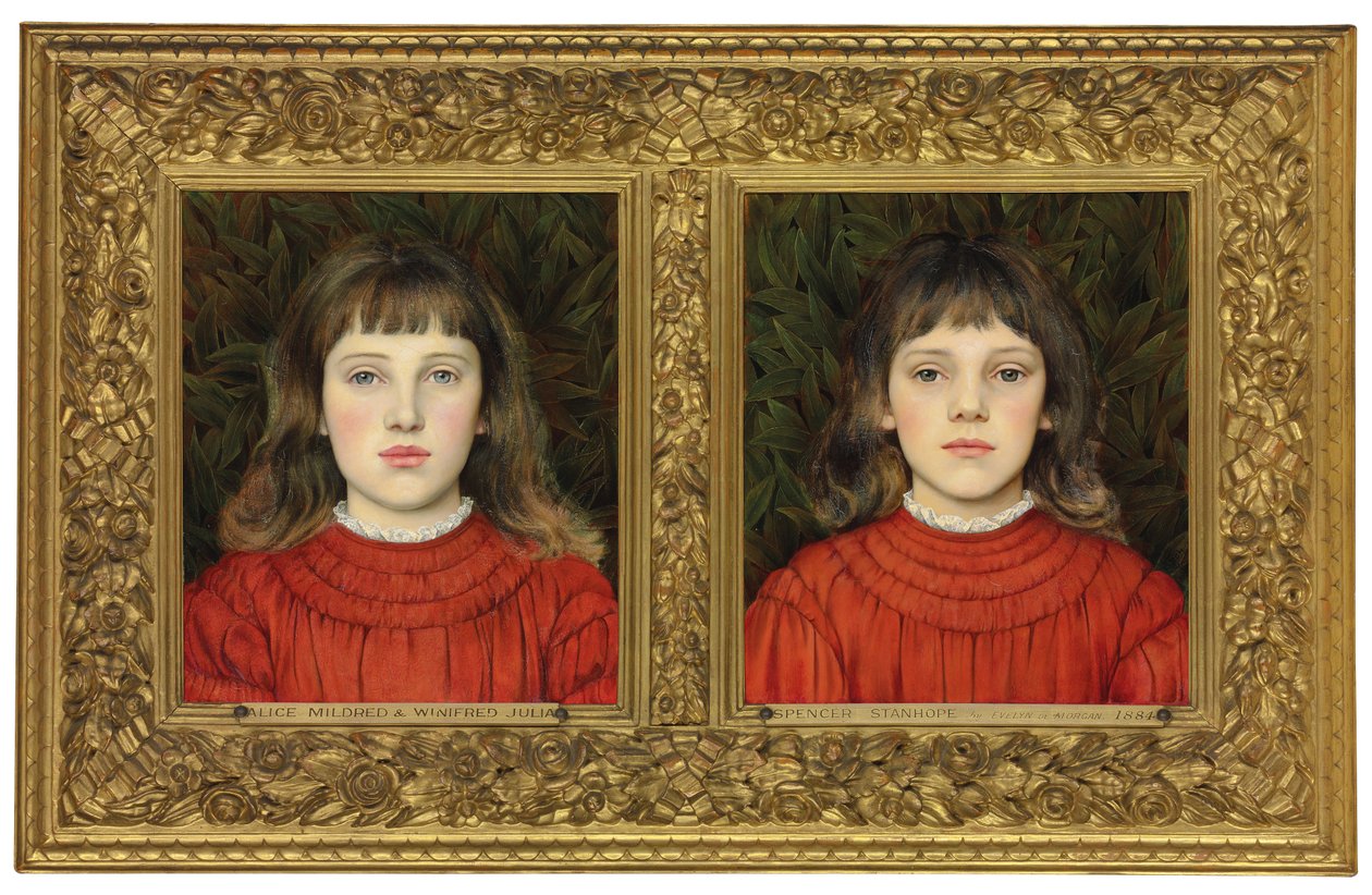 Ritratti di Alice Mildred e Winifred Julia Spencer Stanhope, 1884 da Evelyn De Morgan