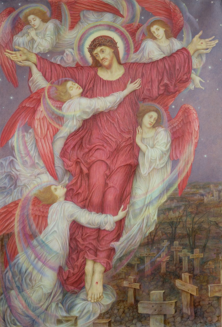 La Croce Rossa (Allegoria delle tombe di guerra delle Fiandre), c.1916 da Evelyn De Morgan