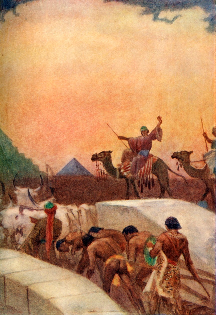 Trasporto di Blocchi di Pietra per le Piramidi, 1915 da Evelyn Paul