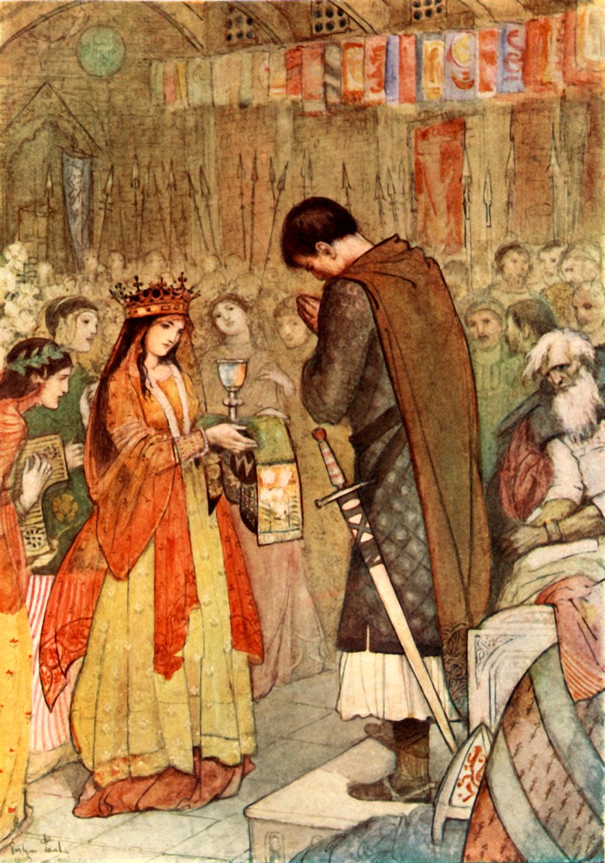 Parzival prega per una guida, 1919 da Evelyn Paul
