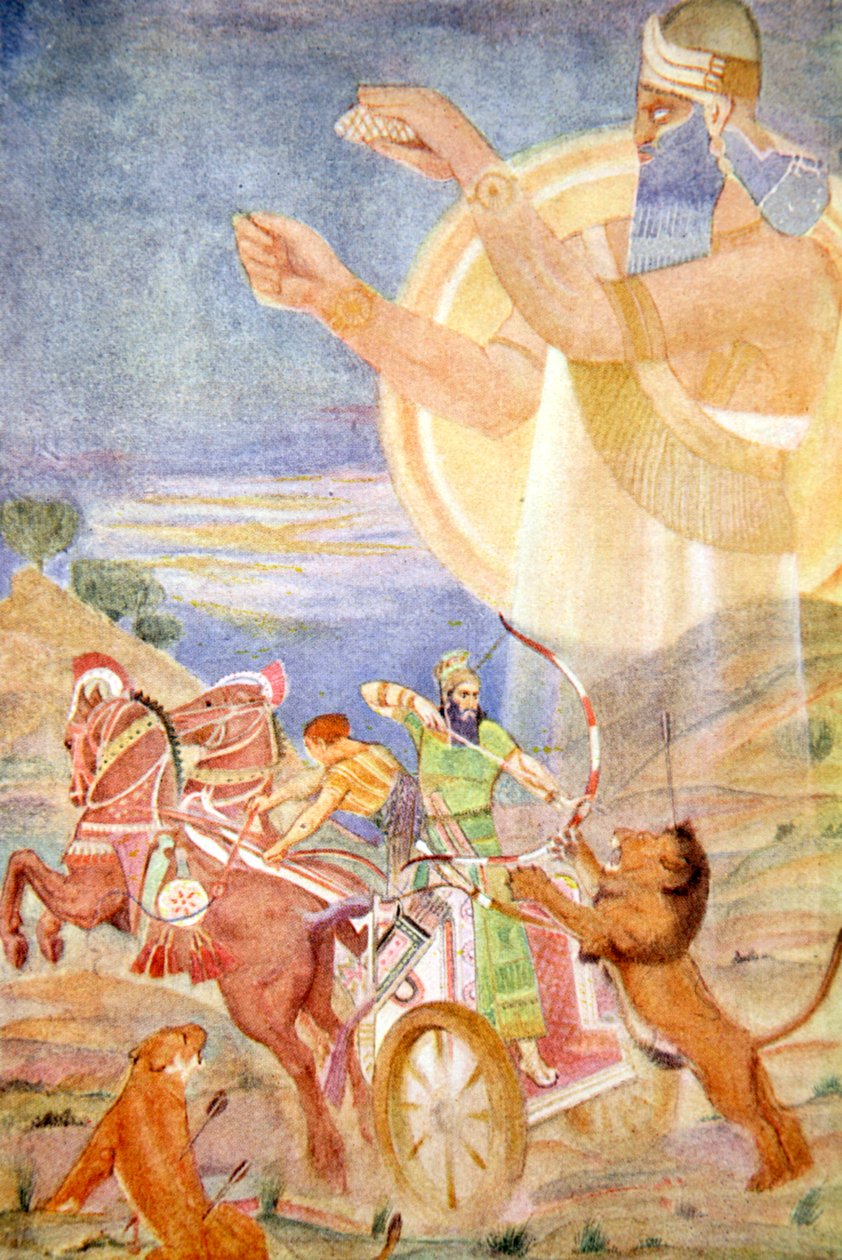 Tiglath-Pileser I diretto da Ninib, 1916 da Evelyn Paul