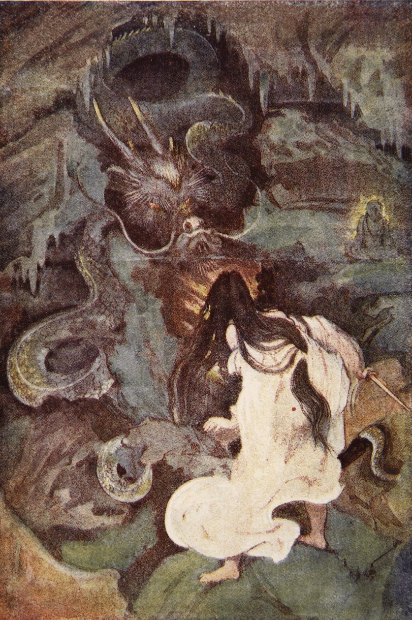 Tokoyo e il serpente marino, illustrazione da 