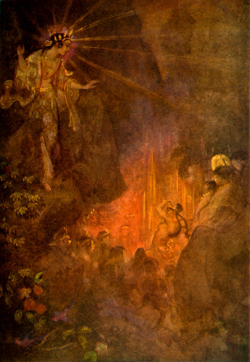 Uzume risveglia la curiosità di Ama-terasu, 1912 da Evelyn Paul