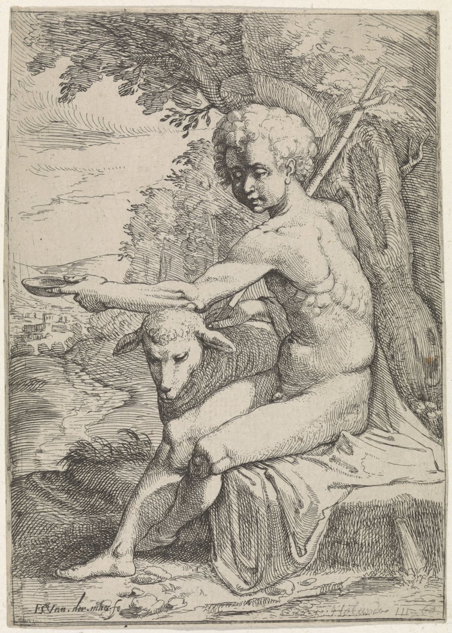 San Giovanni Battista nel deserto da Everard Crynsz. van der Maes