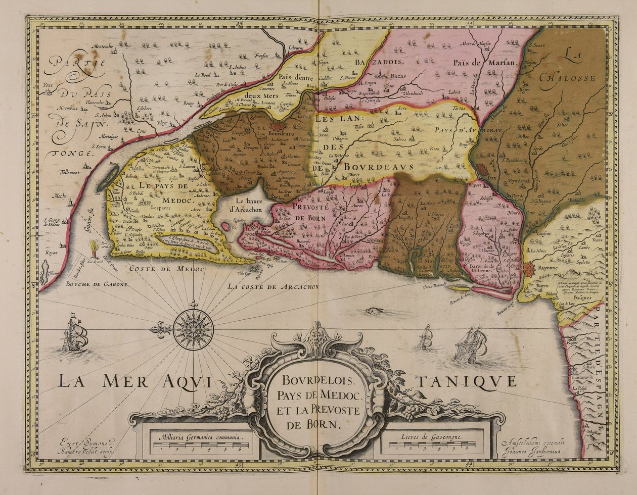Bourdelois, Medoc e la regione del Born da Everard Symonsz van Hamersveldt