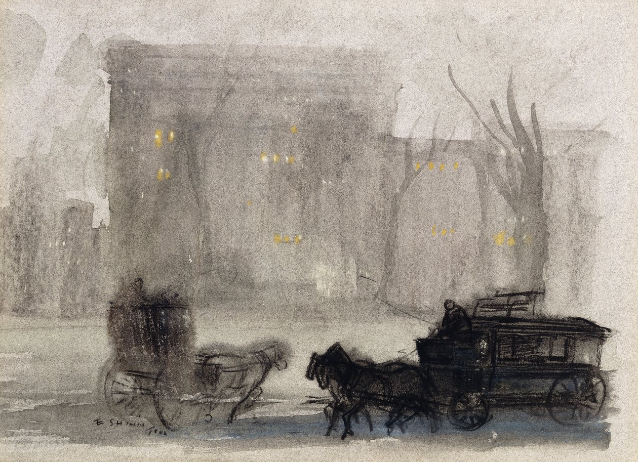 Veduta di New York - Washington Square da Everett Shinn