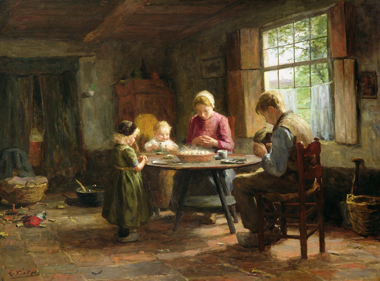 Un Interno Olandese - Grazia Prima del Pasto da Evert Pieters