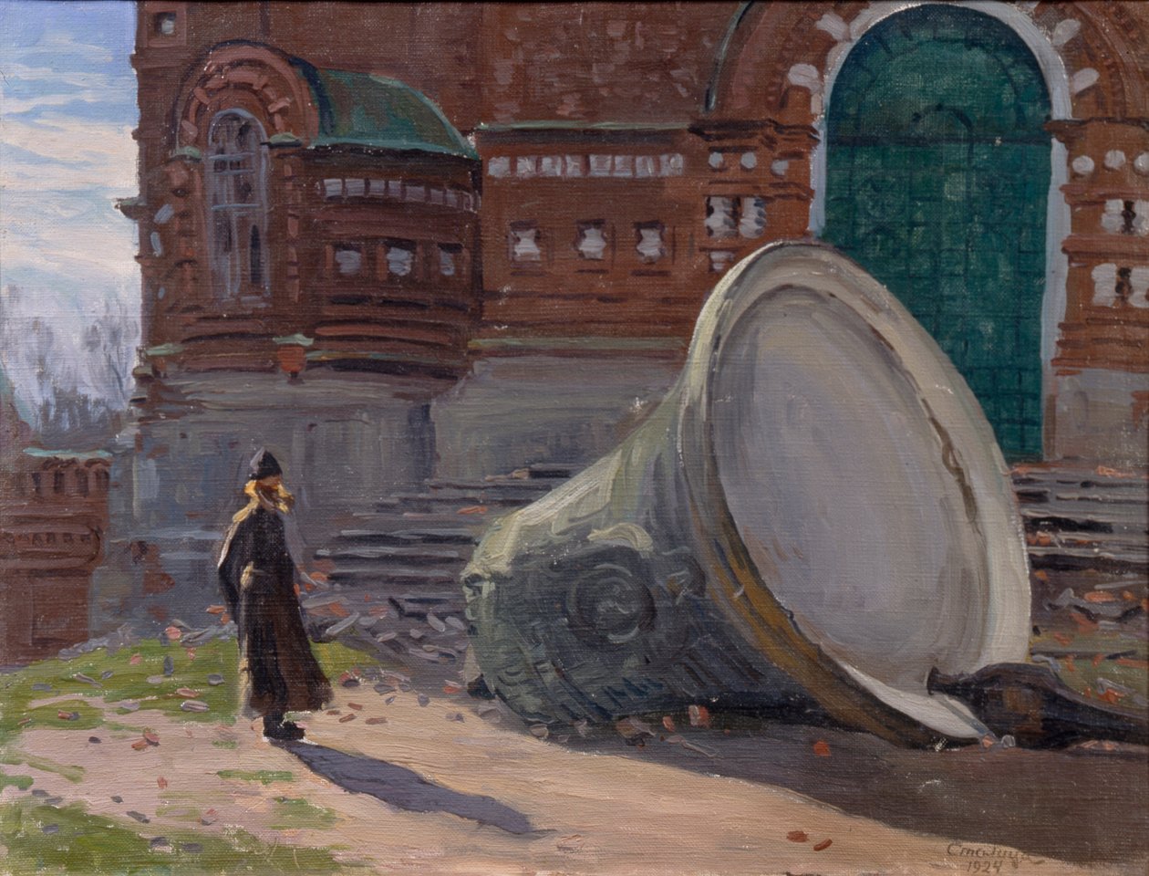 La rovina delle campane della chiesa, 1924 da Evgeni Ivanovich Stolitsa