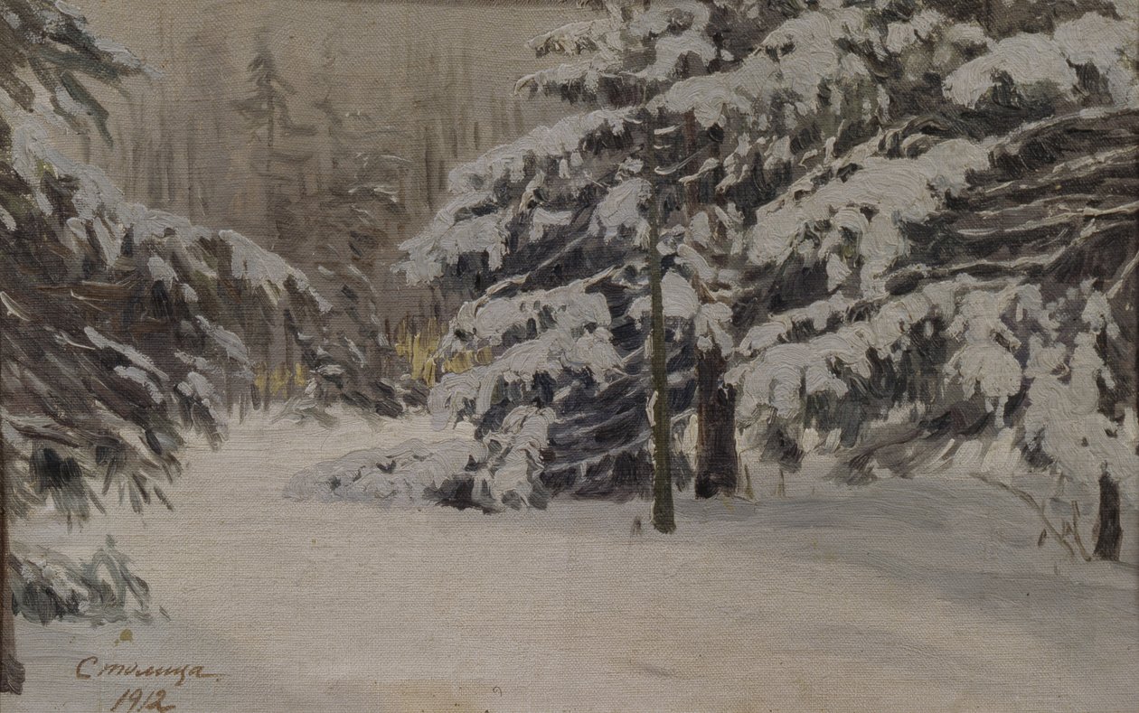Inverno sulle isole di San Pietroburgo, 1912 da Evgeni Ivanovich Stolitsa