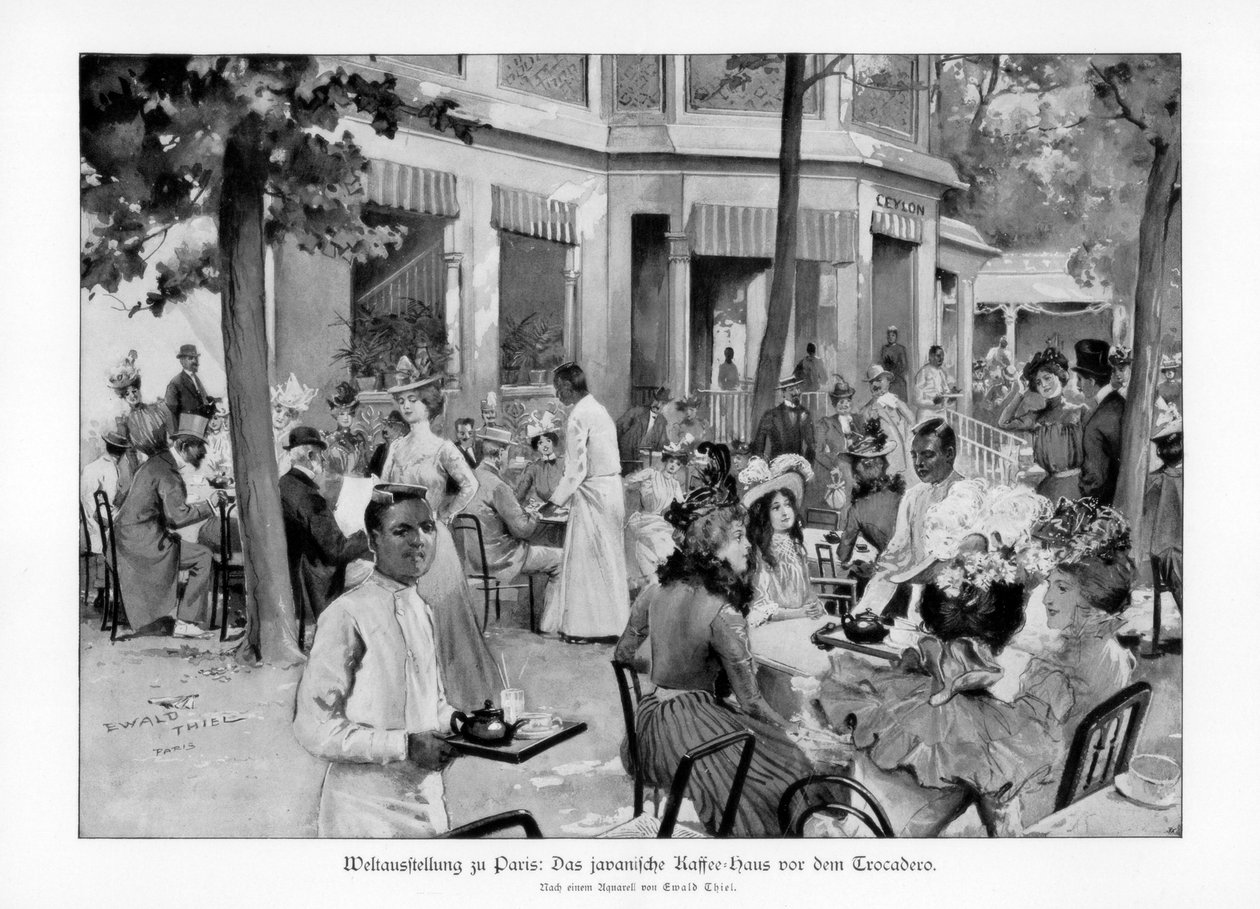 Caffè giavanese, Trocadero, Esposizione Universale di Parigi, 1889 da Ewald Thiel