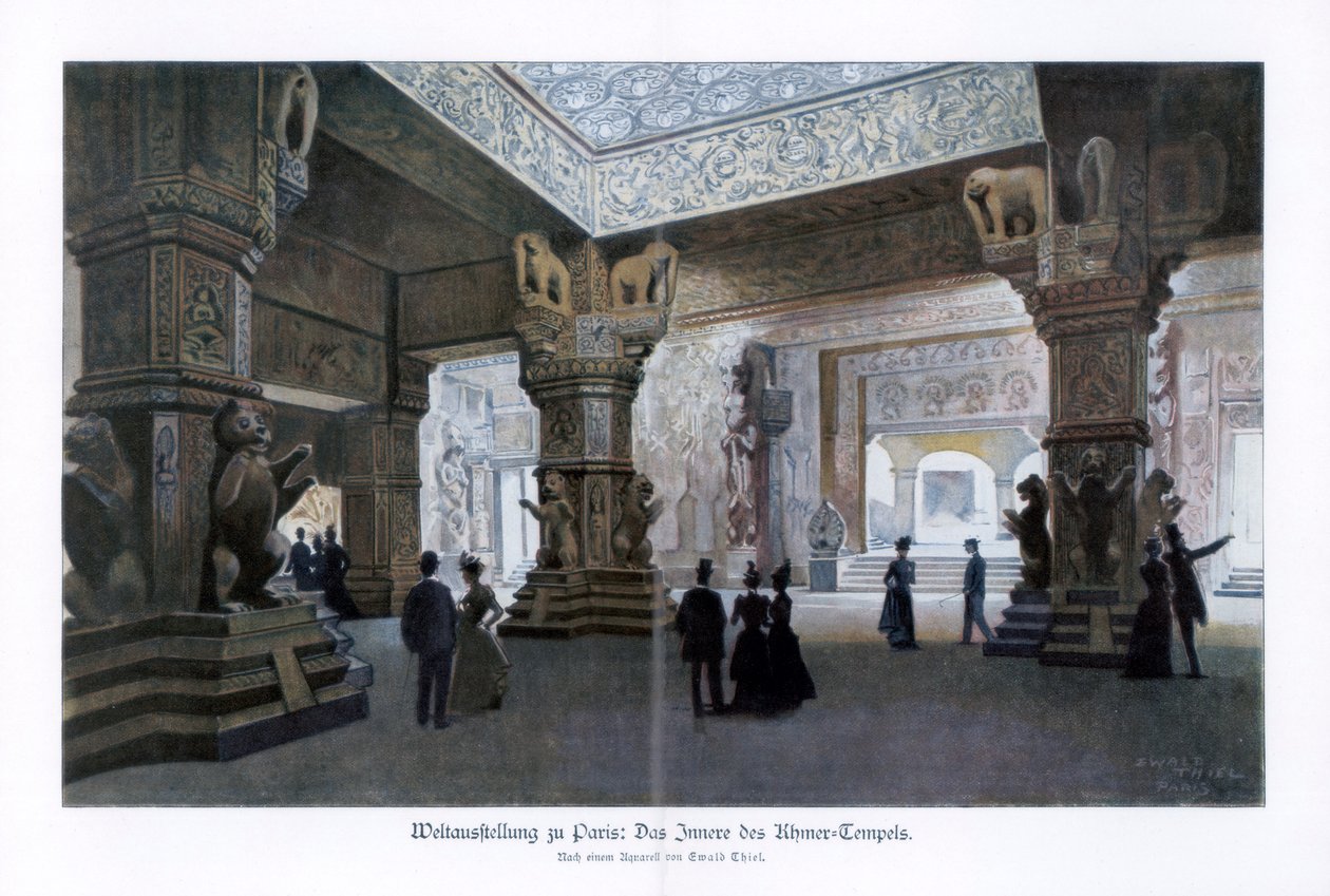 Tempio Khmer, Esposizione Universale di Parigi, 1889, 1900 da Ewald Thiel