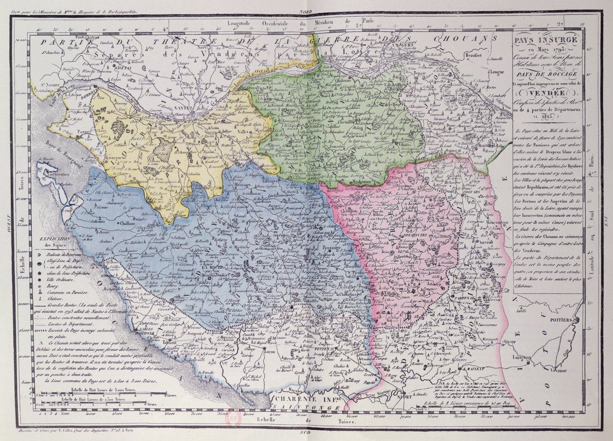 Mappa della Vandea che raffigura l