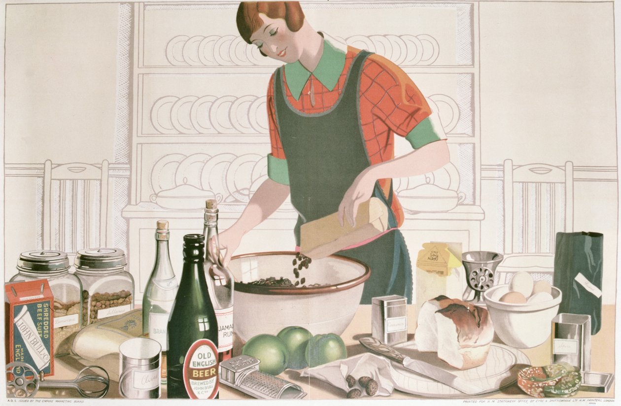 Il Budino di Natale, poster 1928 da F.C. Harrison