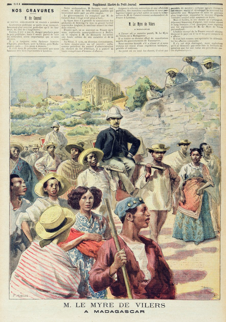 M. le Myre de Vilers in Madagascar, illustrazione da 