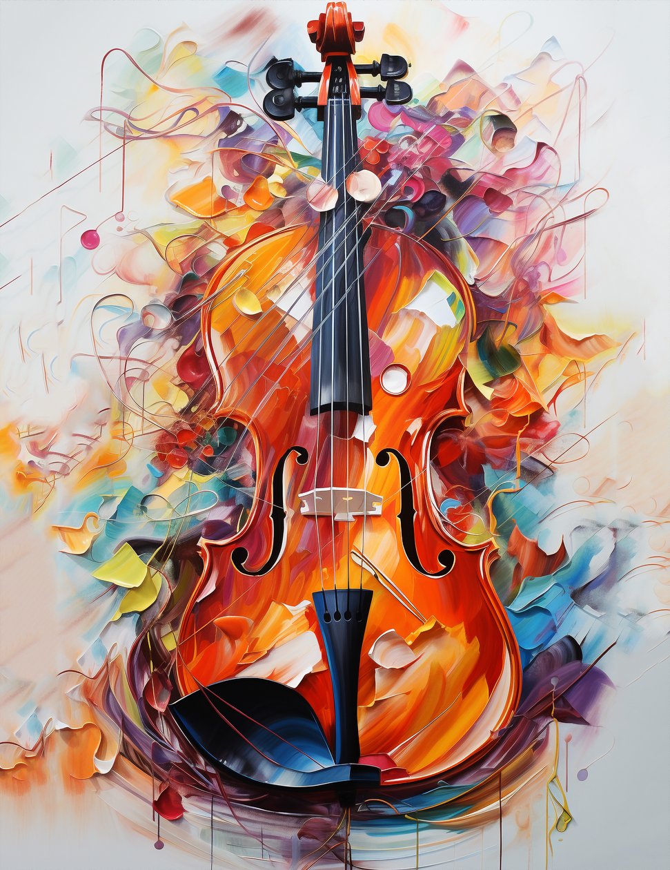 Bellissimo dipinto di violino in vendita, decorazione murale, stampe d