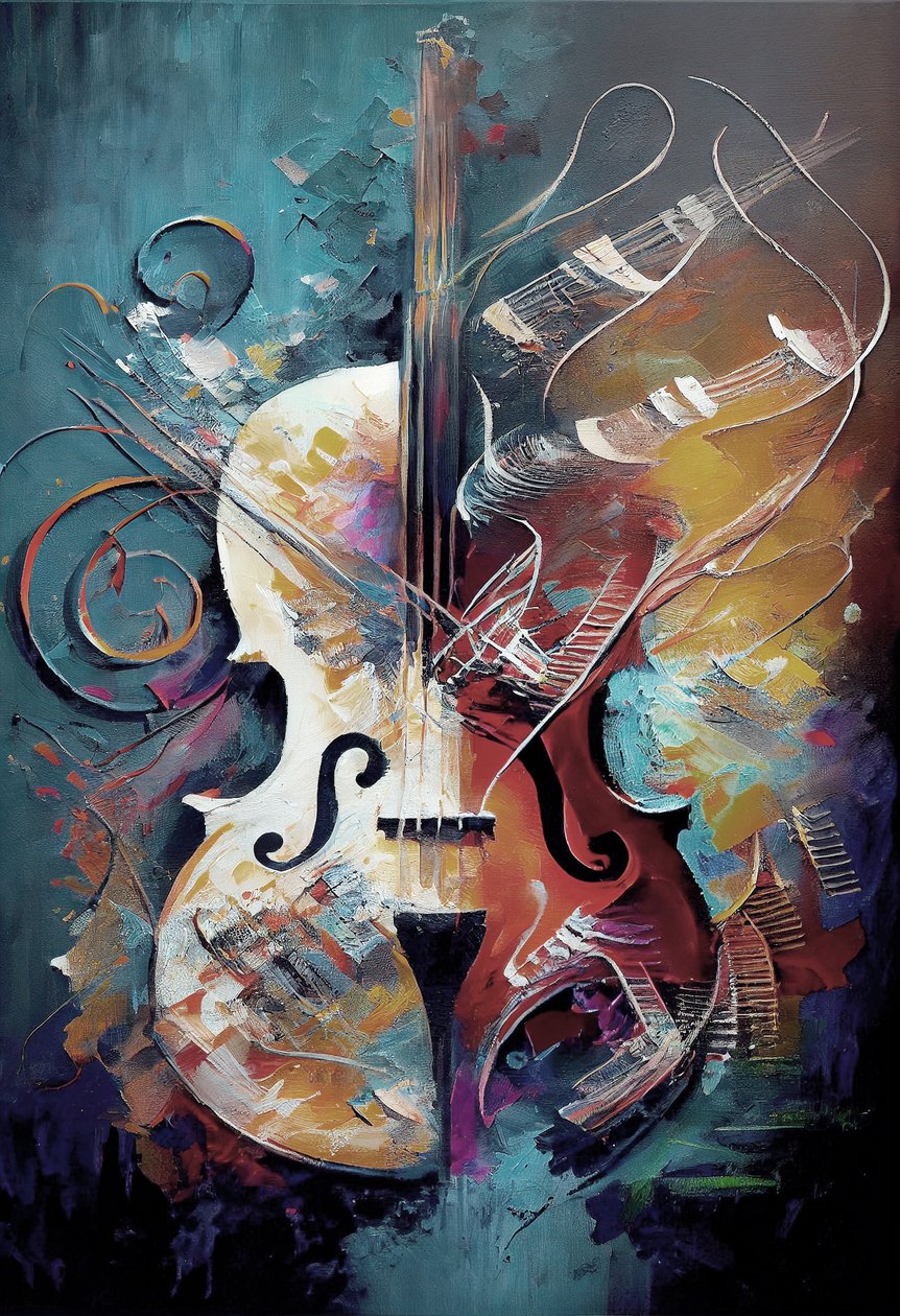Pittura classica di violino da F. Abderrahim